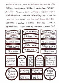 Craft UK Caption - with love red foil-1