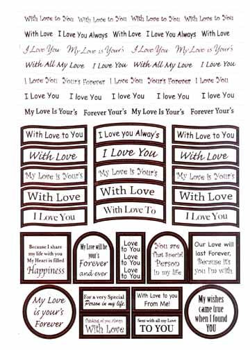 Craft UK Caption - with love red foil-1