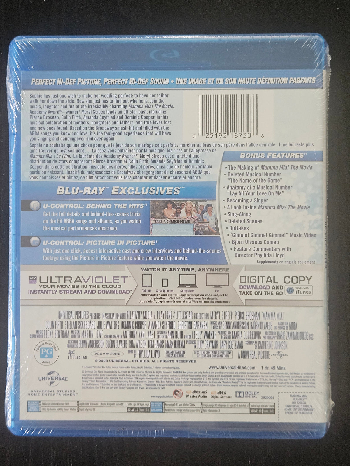 PV - Mamma Mia! The Movie/ Mamma Mia ! Le Film [Blu-ray] (2013)