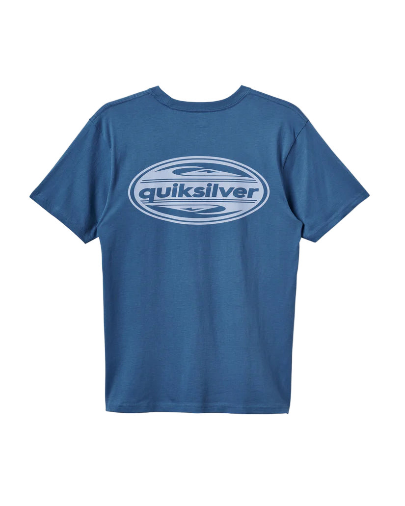 Quiksilver '2000’s Boarding Logo' Tee - Copen Blue-2