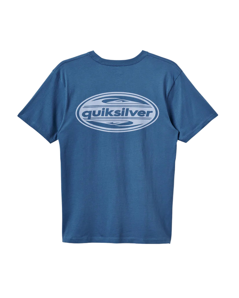 Quiksilver '2000’s Boarding Logo' Tee - Copen Blue-2