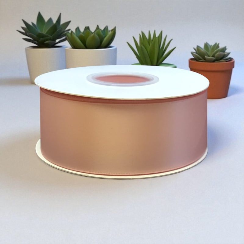 Satin Ribbon Double Face-Light Peach #203 -3.8 cm Wide-1