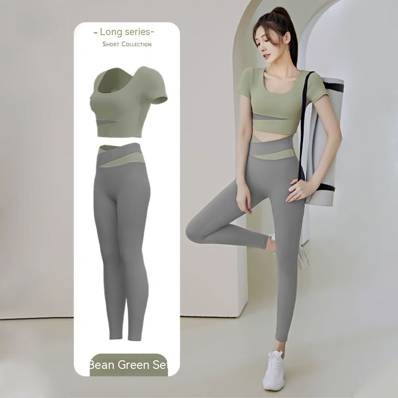 Women’s One-Piece Workout Suit – Chest-Pad Top & Pants Fitness Activewear-6