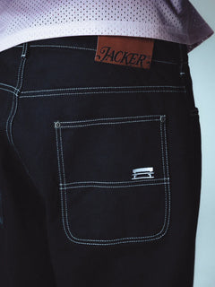 Jacker 'Classic' Denim Baggy Pants - Black-3