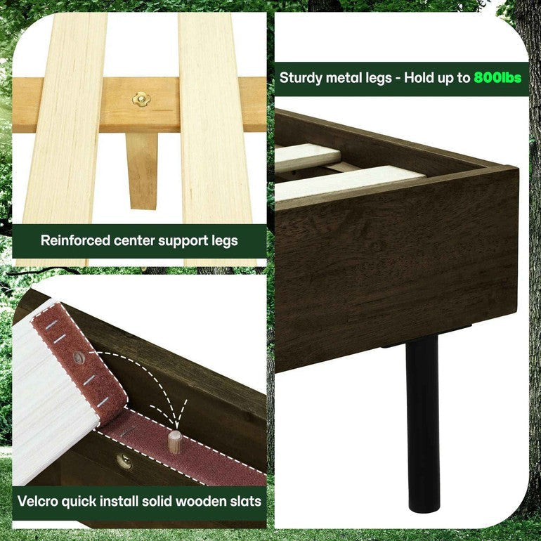 Alander Solid Wood Bed Frame-9