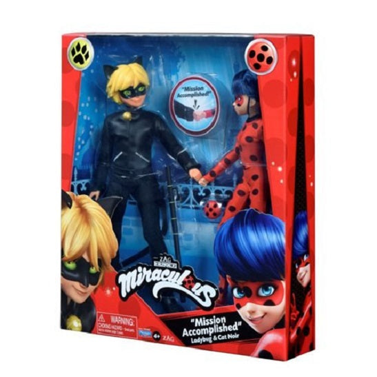 Miraculous Ladybug – Mission Accomplished Fashion Doll 2-Pack: Ladybug & Cat Noir (UPC: 043377503651)-1