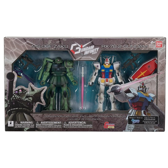 Paquete de 2 de Gundam Infinity Epic Battle – RX-78-2 Gundam vs. MS-06 Zaku II (UPC: 045557406363) Exclusivo