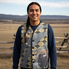 Buffalo Native Vest (light green)-1