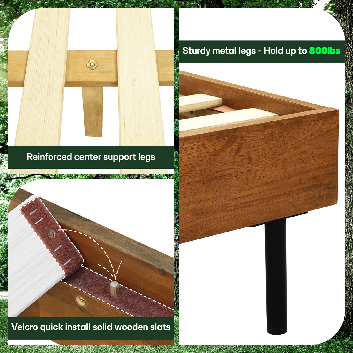 Alander Solid Wood Bed Frame-20