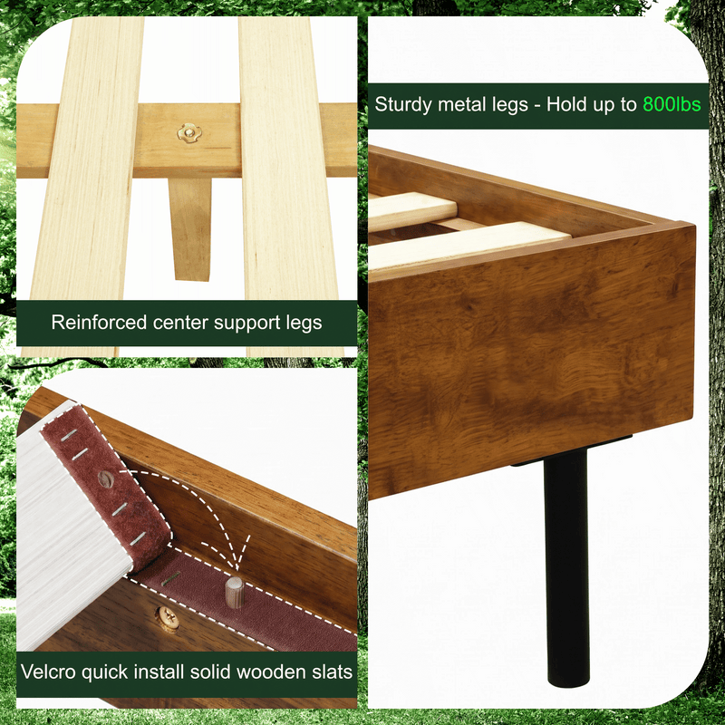 Alander Solid Wood Bed Frame-31