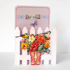 White 5x7 Picket Fence Cards & Envelopes, Pack of 12-10