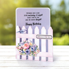 White 5x7 Picket Fence Cards & Envelopes, Pack of 12-4