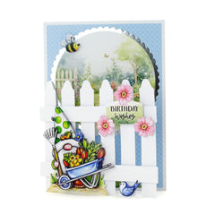 White 5x7 Picket Fence Cards & Envelopes, Pack of 12-9