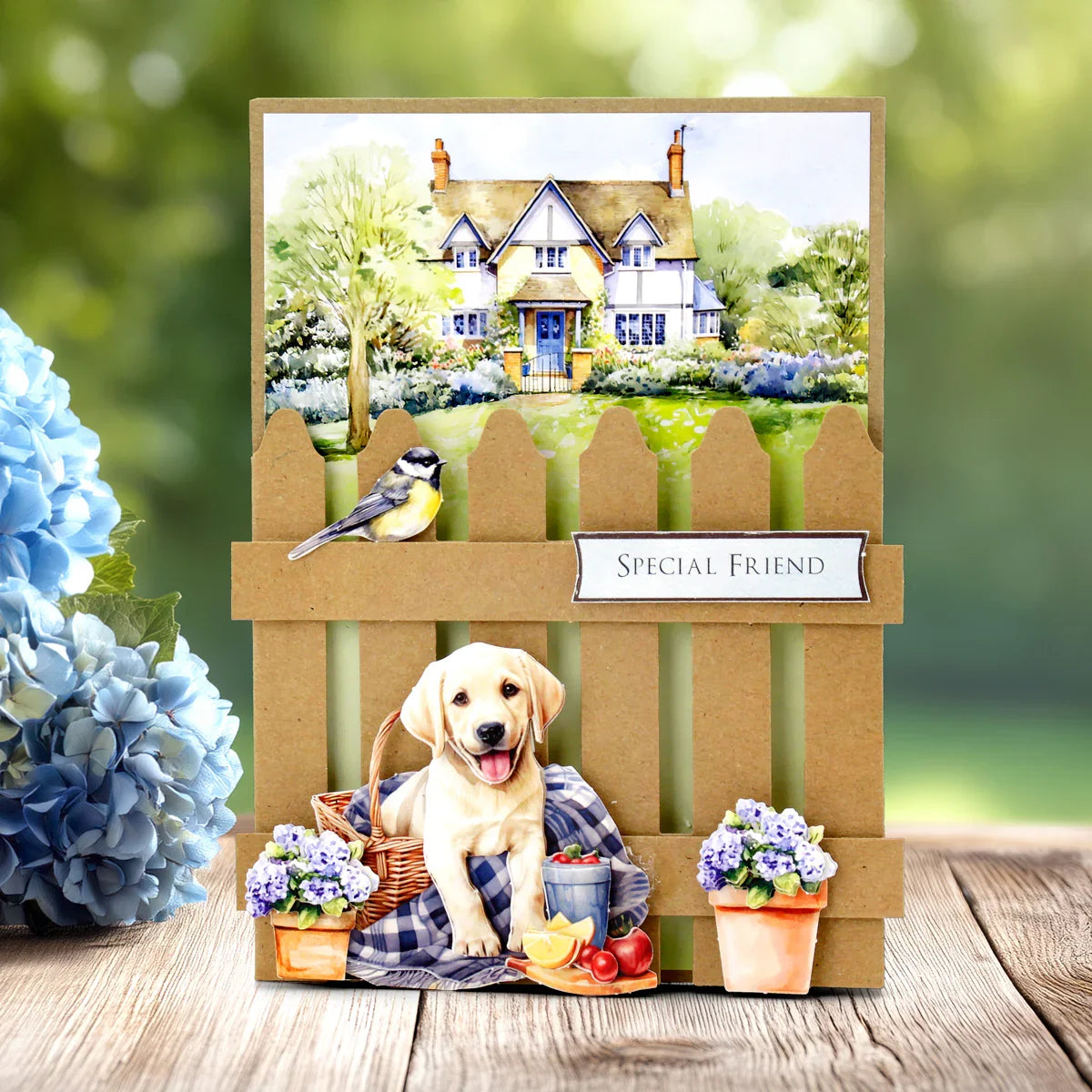 Kraft 5x7 Picket Fence Cards & Envelopes, Pack of 12-4