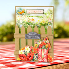 Kraft 5x7 Picket Fence Cards & Envelopes, Pack of 12-6