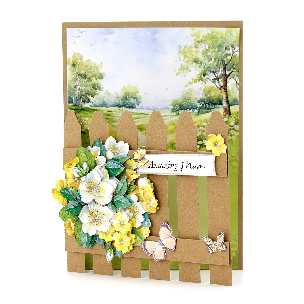 Kraft 5x7 Picket Fence Cards & Envelopes, Pack of 12-7