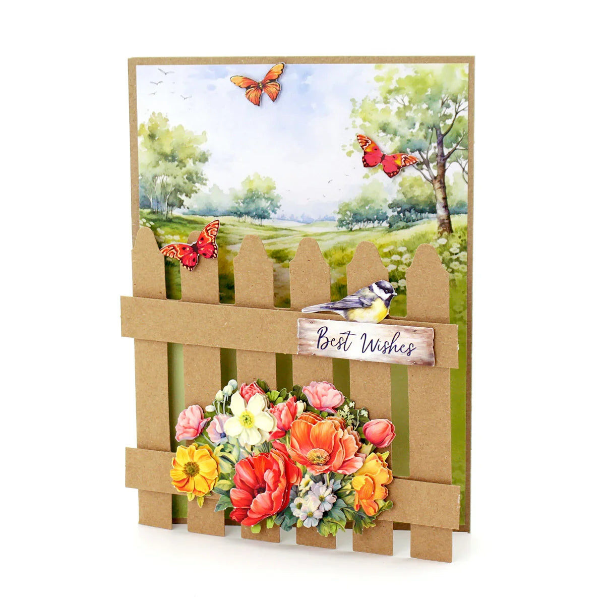 Kraft 5x7 Picket Fence Cards & Envelopes, Pack of 12-9
