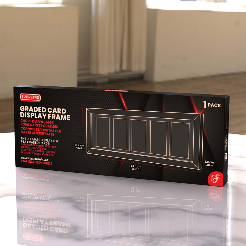 PSA Graded Wooden Frame Display with UV Glass card fit very tight ! LIQUIDATION-5