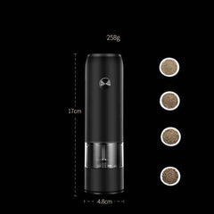 Electric Pepper Grinder – USB Rechargeable Ceramic Spice Mill with 6-Level Coarseness-4