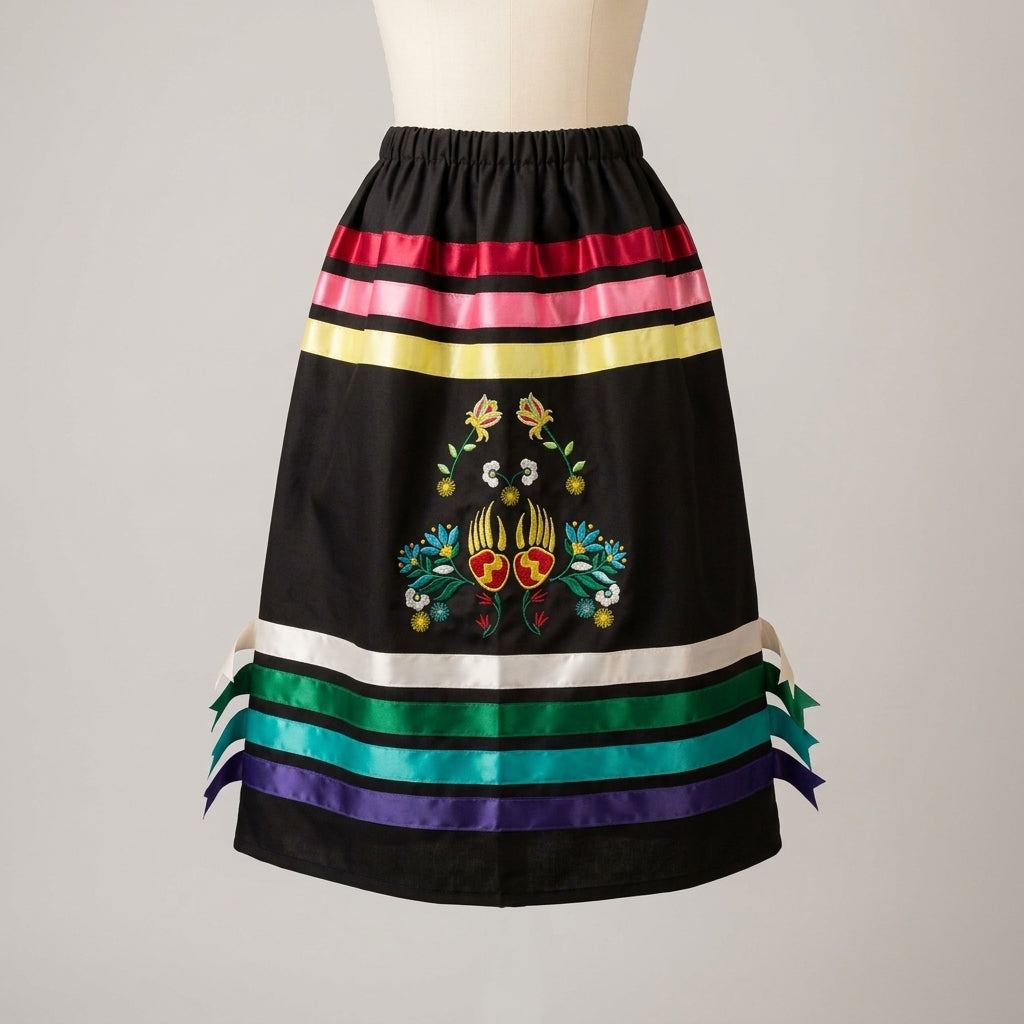 Paws & Petals Ribbon Skirt-2