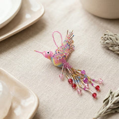Pink Beaded Humming Bird-1