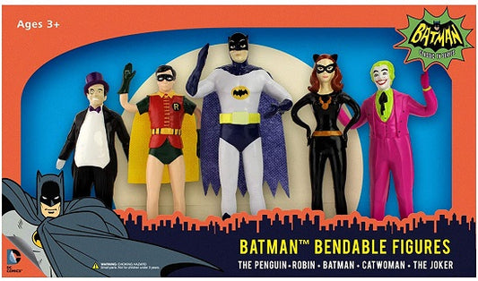 Batman 1966 Classic TV Series Bendable Boxed 5-Pack (DC 3920) (054382039202)