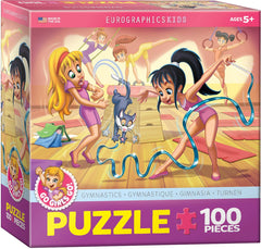 Eurographics Go Girls Go! Gymnastics 100-Piece Puzzle - Ages 5+-1
