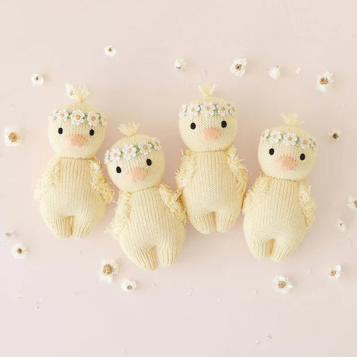 Baby duckling (ivory floral) | Cuddle + Kind-4