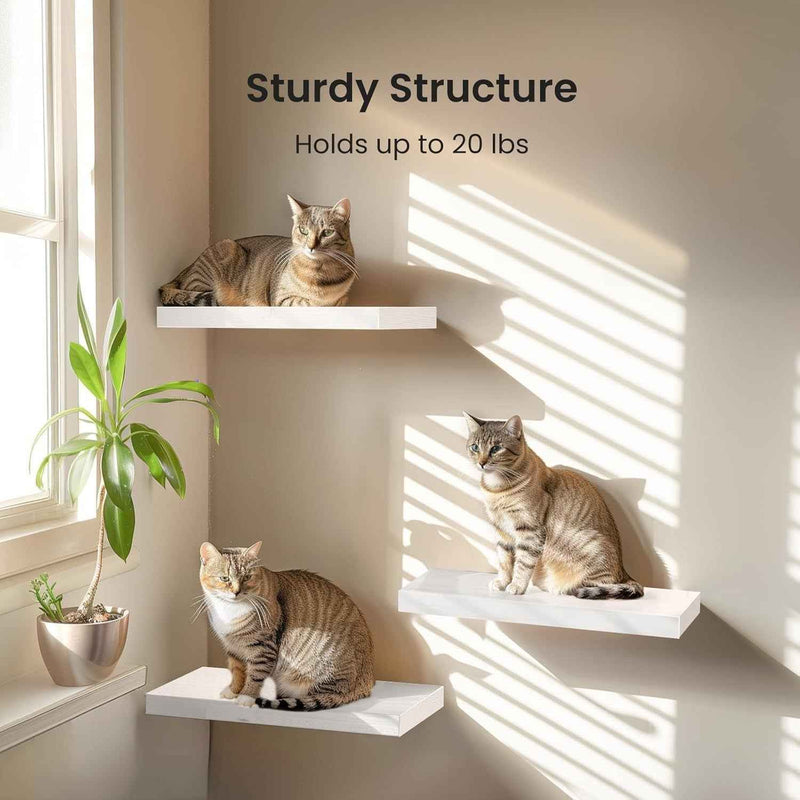 One-Line Floating Wall Shelf – 3-Tier Wooden Bamboo Wall-Mounted Storage Shelf-1