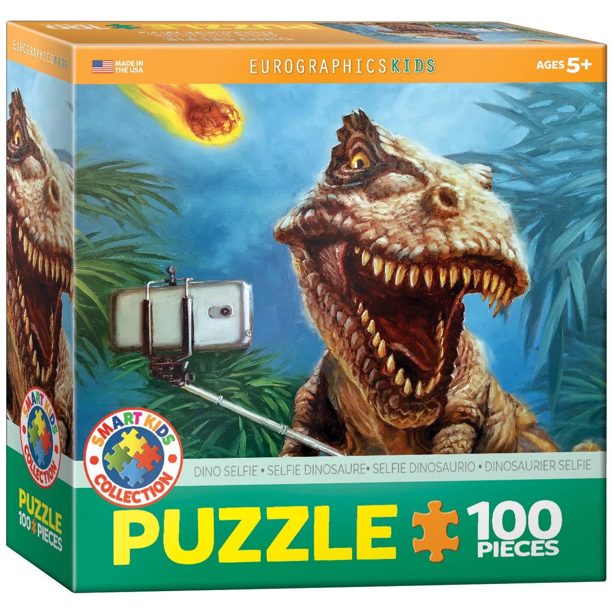 Eurographics Dino Selfie 100-Piece Puzzle - Ages 5+-1