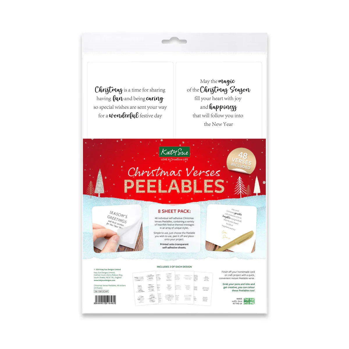 Kanban Crafts Christmas Verses Peelables, 48 stickers-1