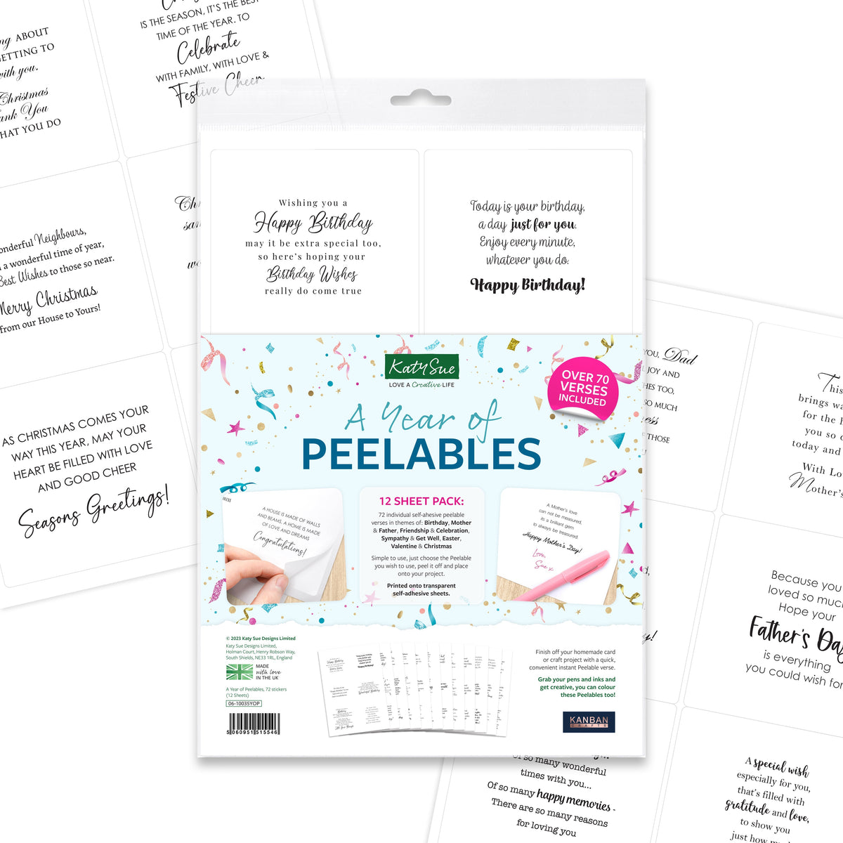 Kanban Crafts A Year of Peelables, 72 stickers-1