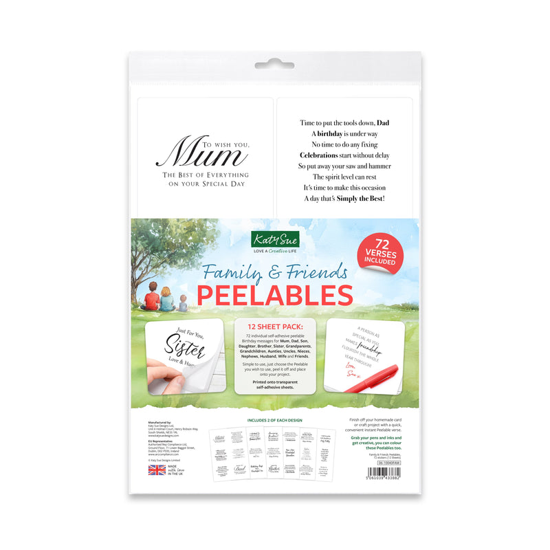 Family & Friends Peelables, 72 Stickers-1