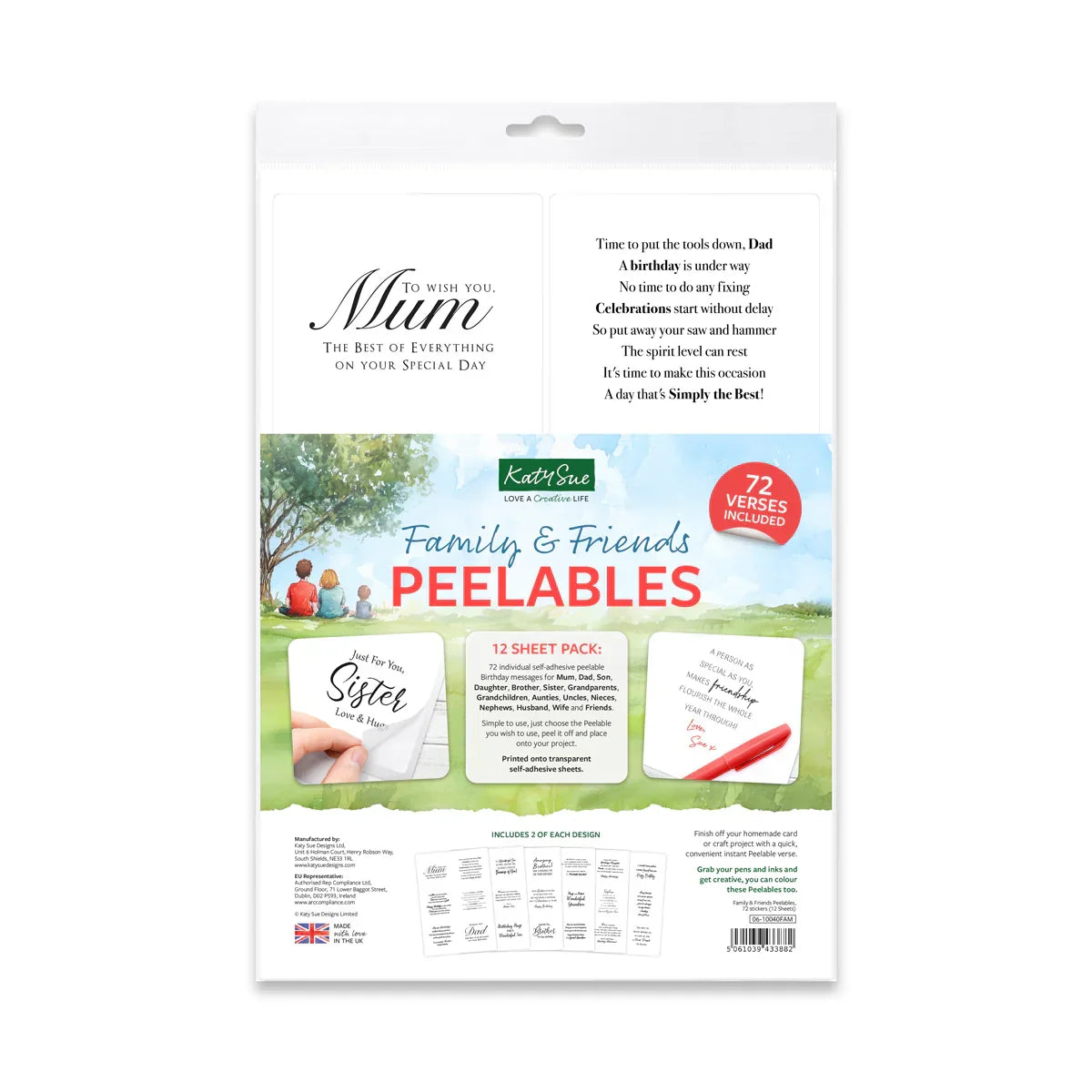 Family & Friends Peelables, 72 Stickers-2