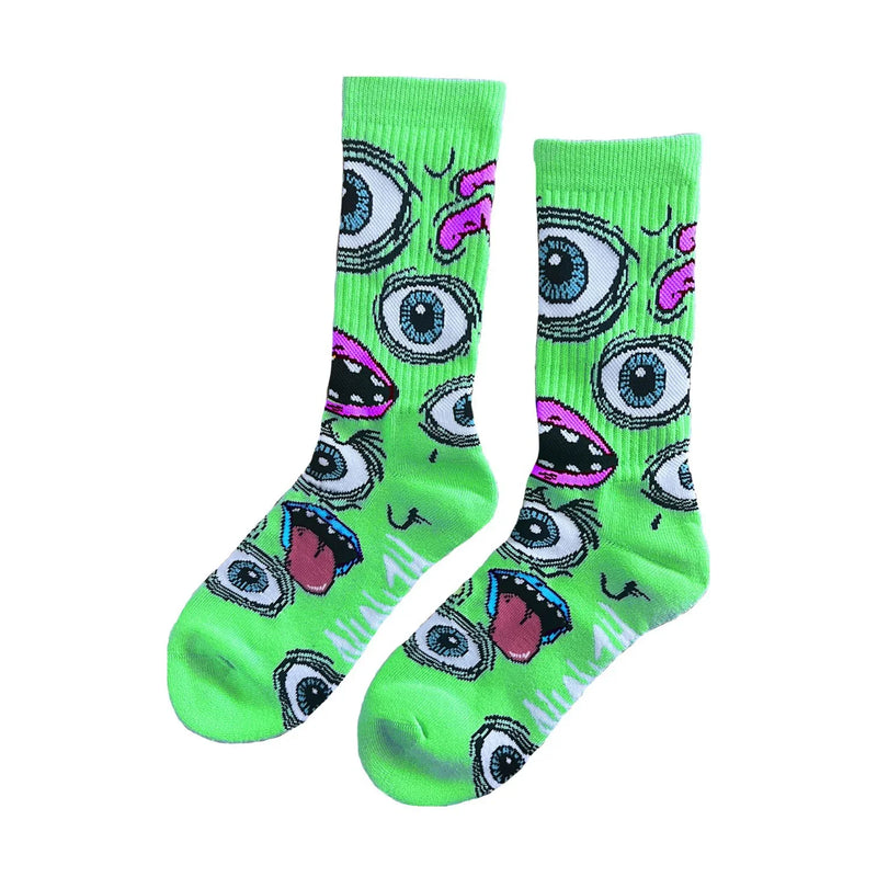 Heroin Skateboards 'Mutant' Crew Socks - Green-1