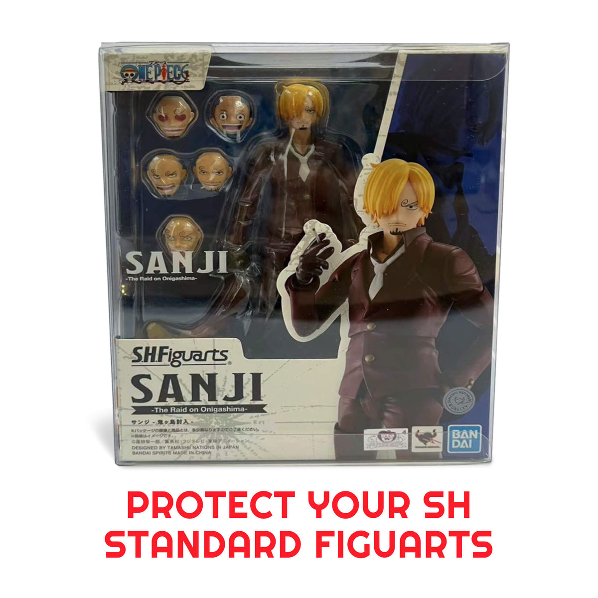 Transparent EVORETRO PET Display Case Protector for SH Figuarts Sanji Figure-4