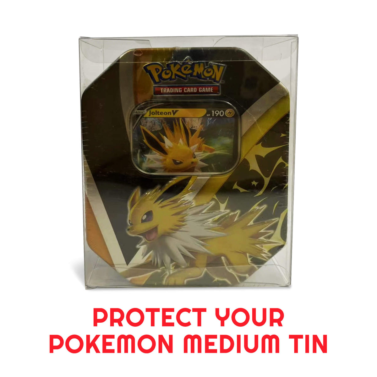 EVORETRO Display Case Protector for Pokemon Medium tin 11.7x7.5x15.4 PET Pack of 5-6
