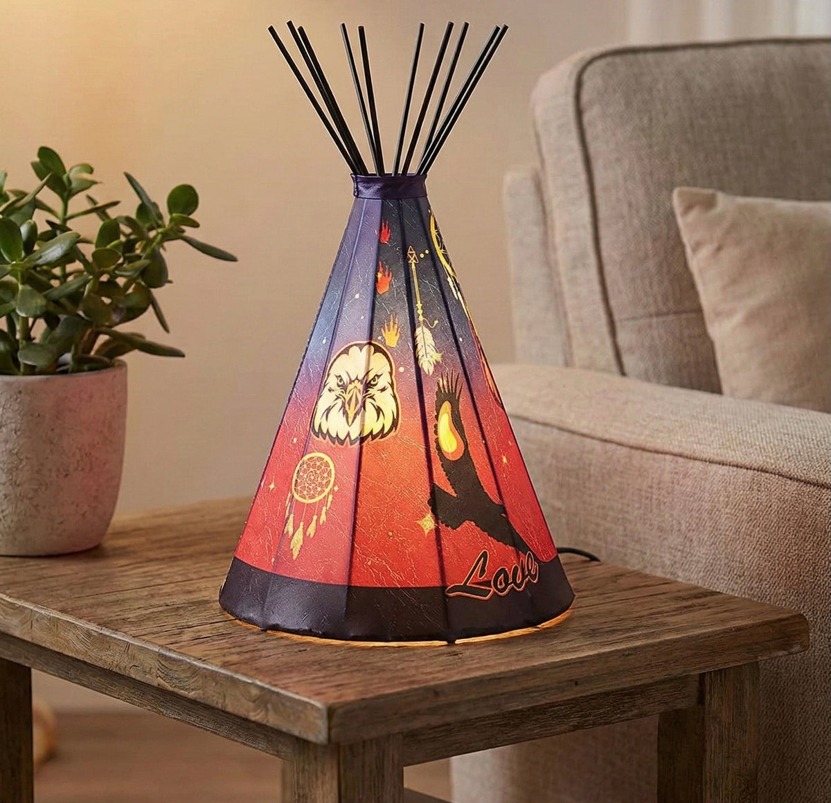 Teepee Table Lamp Eagle-2