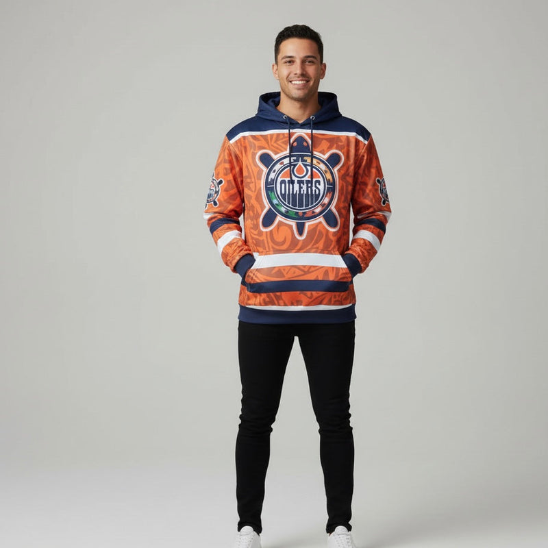 Iconic Blue & Orange Hoodie-2