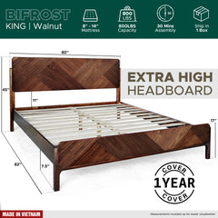 Estructura de cama de madera maciza Bifrost-19
