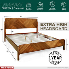 Estructura de cama de madera maciza Bifrost-10