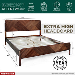 Estructura de cama de madera maciza Bifrost-20