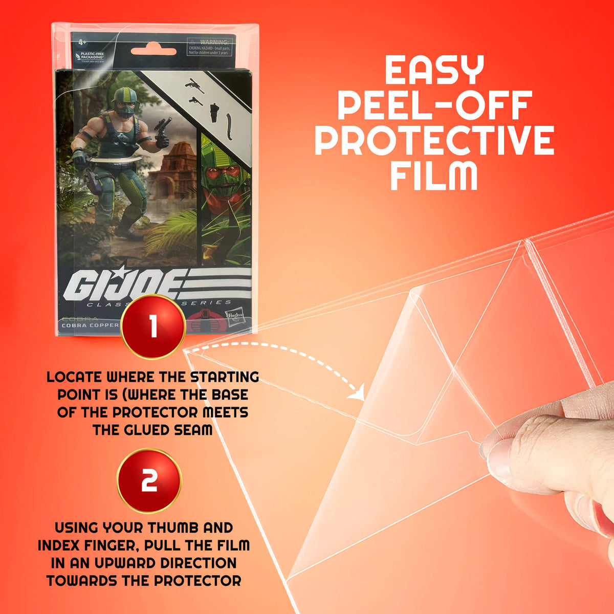 EVORETRO Display Case Protector for GI Joe Classified - No Window box with Hanger pack of 10-4
