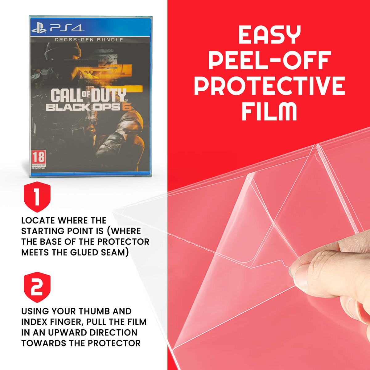 EVORETRO Display Case Protector for PS3/PS4 Steel Book Box PET Protector-5