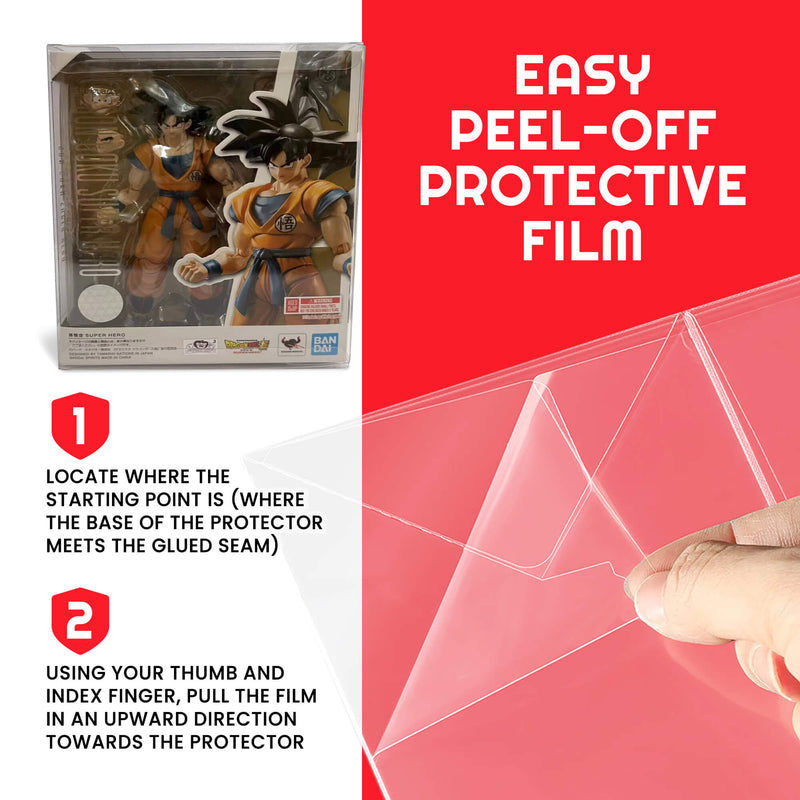 EVORETRO Display Case Protector for SH Figure Son Goku Super Hero PET Protector Pack of 10-7