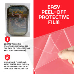EVORETRO Display Case Protector for Pokemon Small tin 8x2.8x12.5 PET Pack of 5-7