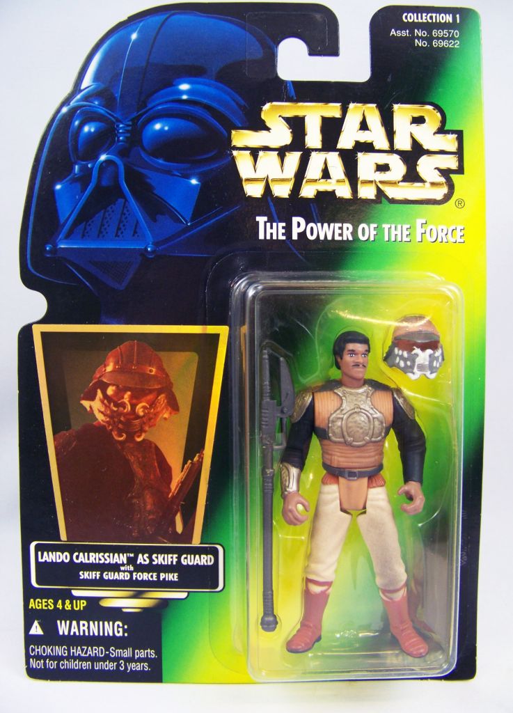 Star Wars – The Power of the Force (Tarjeta Verde / Adhesivo Holográfico): Lando Calrissian como Guardia Skiff (UPC: 076281696225)