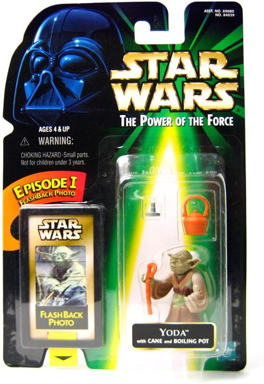 Star Wars – Power of the Force (Flashback) Yoda w/ Cane & Boiling Pot 3.75" Action Figure (UPC: 076281840390)