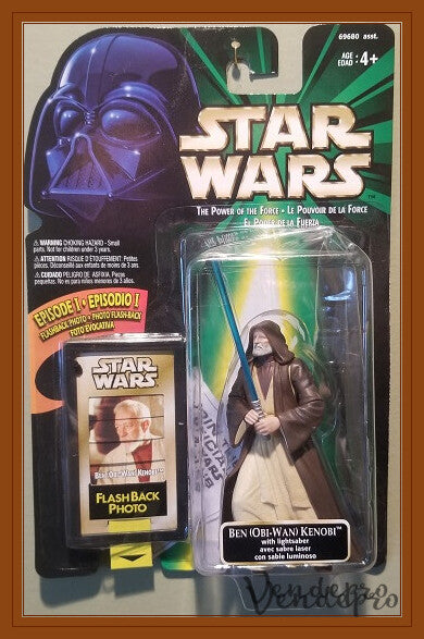 Star Wars POTF2 – Ben (Obi-Wan) Kenobi con foto de recuerdo (UPC: 076281840376) (la burbuja tiene una abolladura)