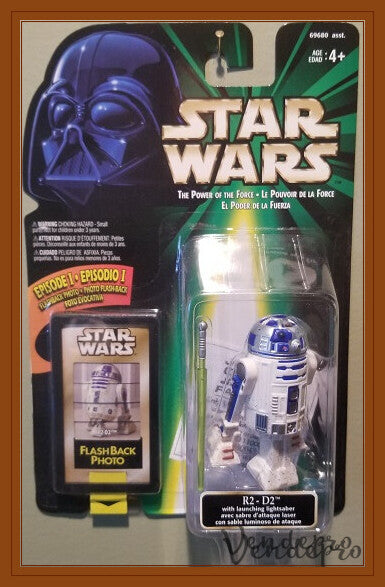 Star Wars POTF2 – R2-D2 with Launching Lightsaber & FlashBack Photo (UPC: 076281840437)